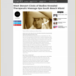 Stewart Cirolo Of Bodies Kneaded | Voyage Magazine Interview