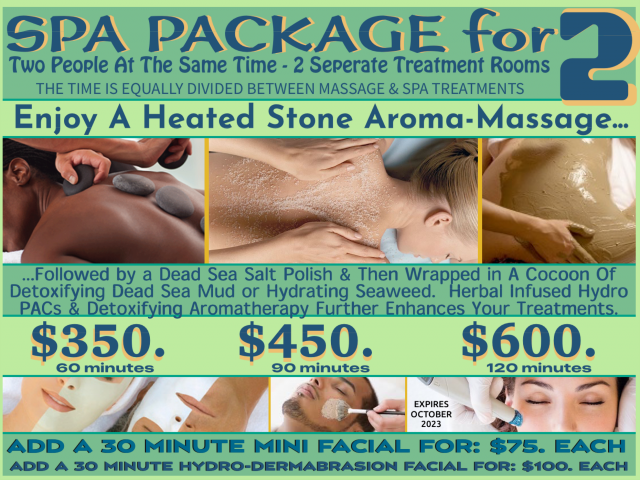CHECK OUT MASSAGES | FACIALS FOR 2