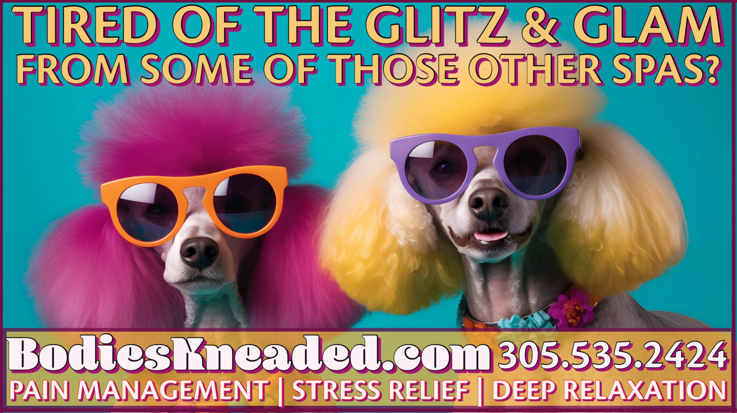 Tired Of The Glitz & Glam Of Those Other spas? Bodies Kneaded Massage Spa South Beach Miami Since 1996 www.BodiesKneaded.com 305.535.2424