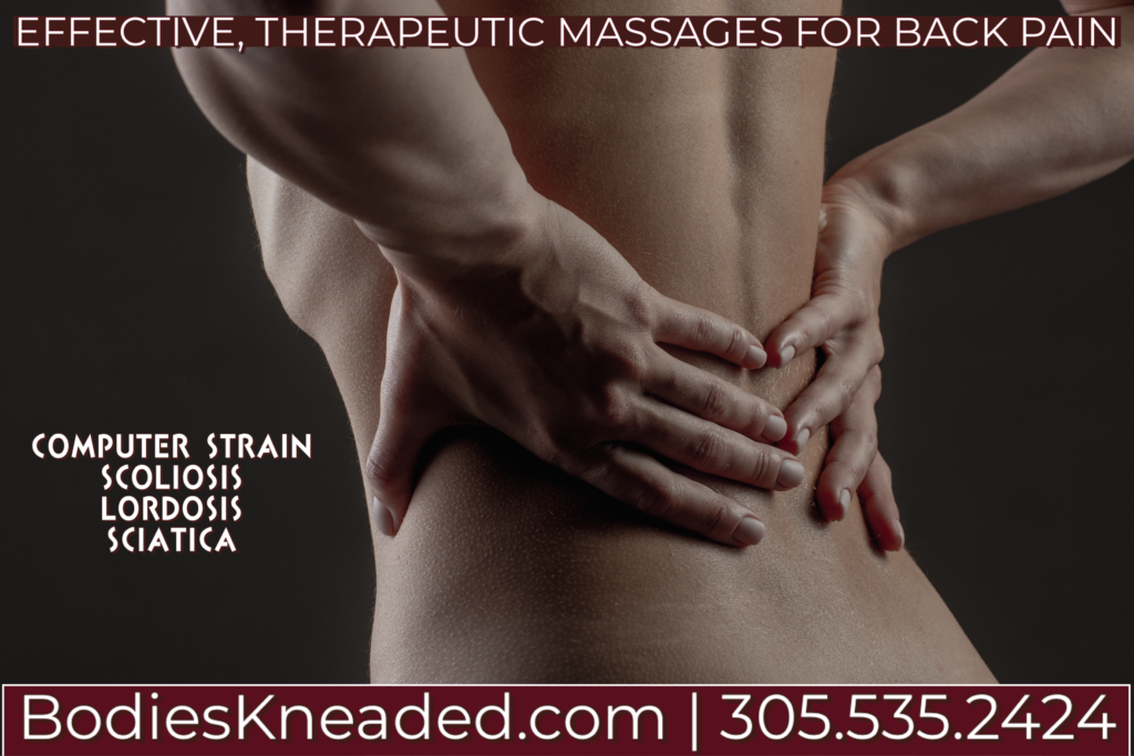 2024 Low Back Advert @ Bodies Kneaded Massage Spa South Beach Miami Since 1996 www.BodiesKneaded.com 305.535.2424